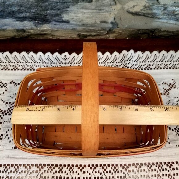 VTG Longaberger 1990 Gingerbread Basket Christmas Collection Red Accent Weave - Picture 6 of 7